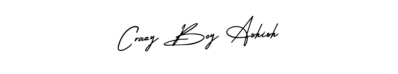 Crazy Boy Ashish stylish signature style. Best Handwritten Sign (AmerikaSignatureDemo-Regular) for my name. Handwritten Signature Collection Ideas for my name Crazy Boy Ashish. Crazy Boy Ashish signature style 3 images and pictures png