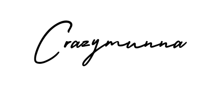 A stylish, flowing autograph style designed for name Crazymunna using AmerikaSignatureDemo-Regular typography. Perfect for digital creative projects. Crazymunna signature style 3 images and pictures png