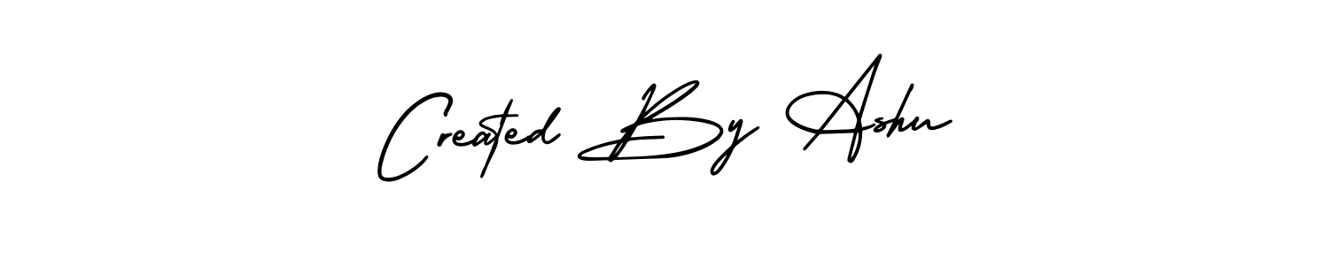 How to Draw Created By Ashu signature style? AmerikaSignatureDemo-Regular is a latest design signature styles for name Created By Ashu. Created By Ashu signature style 3 images and pictures png