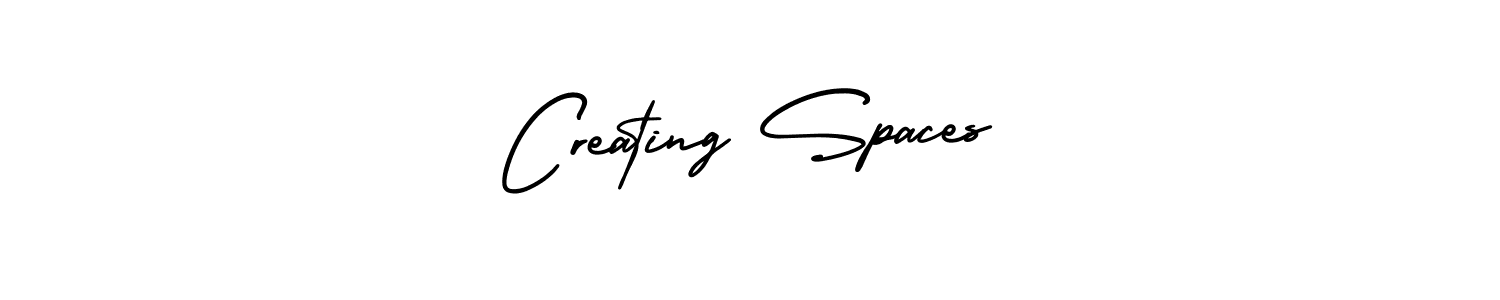 Design your own signature with our free online signature maker. With this signature software, you can create a handwritten (AmerikaSignatureDemo-Regular) signature for name Creating Spaces. Creating Spaces signature style 3 images and pictures png