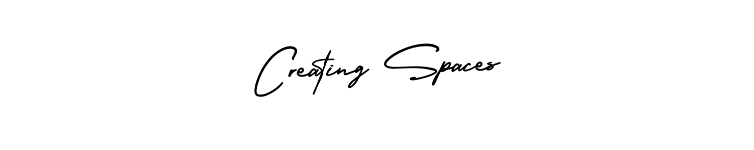 Make a short Creating Spaces signature style. Manage your documents anywhere anytime using AmerikaSignatureDemo-Regular. Create and add eSignatures, submit forms, share and send files easily. Creating Spaces signature style 3 images and pictures png
