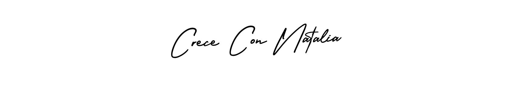 It looks lik you need a new signature style for name Crece Con Natalia. Design unique handwritten (AmerikaSignatureDemo-Regular) signature with our free signature maker in just a few clicks. Crece Con Natalia signature style 3 images and pictures png