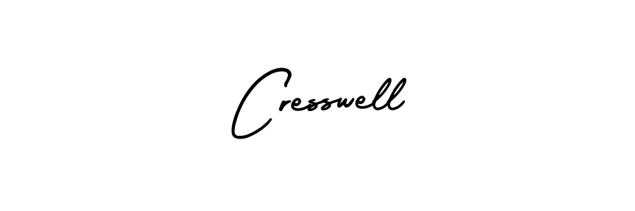 The best way (AmerikaSignatureDemo-Regular) to make a short signature is to pick only two or three words in your name. The name Cresswell include a total of six letters. For converting this name. Cresswell signature style 3 images and pictures png