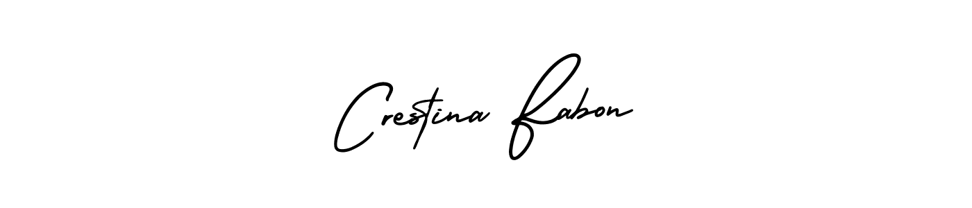 Make a beautiful signature design for name Crestina Fabon. With this signature (AmerikaSignatureDemo-Regular) style, you can create a handwritten signature for free. Crestina Fabon signature style 3 images and pictures png