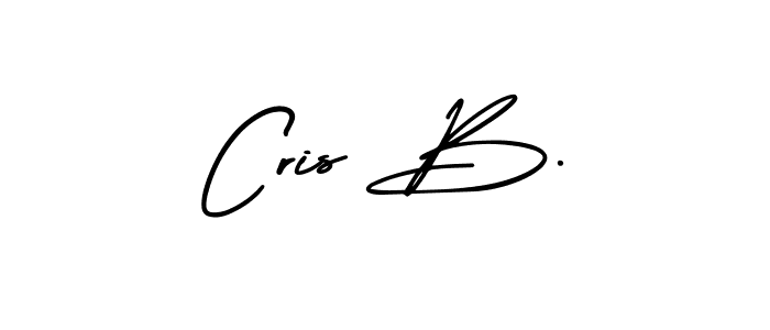 You should practise on your own different ways (AmerikaSignatureDemo-Regular) to write your name (Cris B.) in signature. don't let someone else do it for you. Cris B. signature style 3 images and pictures png