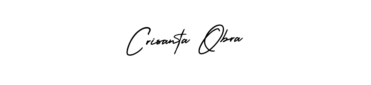 Crisanta Obra stylish signature style. Best Handwritten Sign (AmerikaSignatureDemo-Regular) for my name. Handwritten Signature Collection Ideas for my name Crisanta Obra. Crisanta Obra signature style 3 images and pictures png