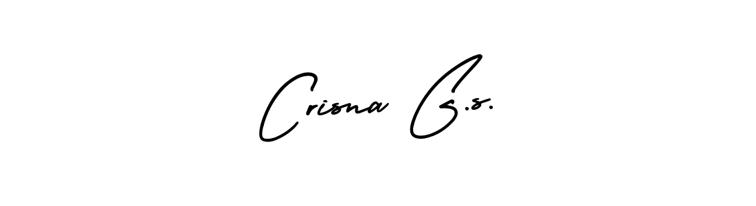 How to make Crisna G.s. name signature. Use AmerikaSignatureDemo-Regular style for creating short signs online. This is the latest handwritten sign. Crisna G.s. signature style 3 images and pictures png