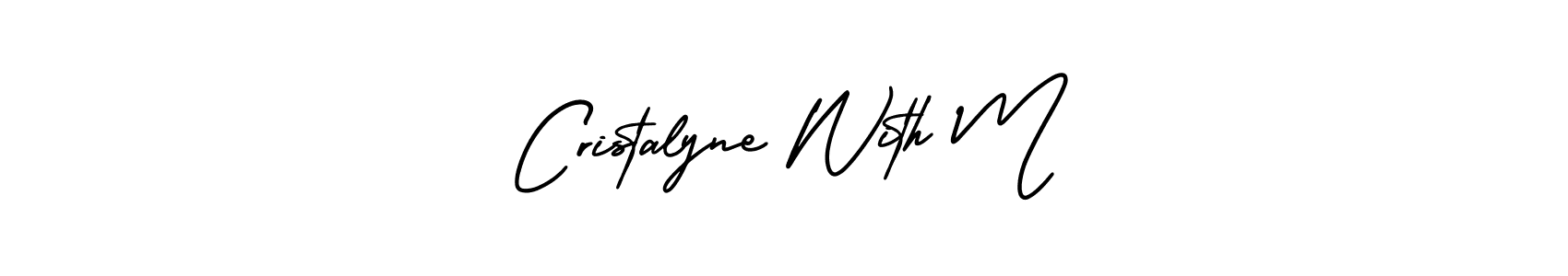 How to Draw Cristalyne With M signature style? AmerikaSignatureDemo-Regular is a latest design signature styles for name Cristalyne With M. Cristalyne With M signature style 3 images and pictures png