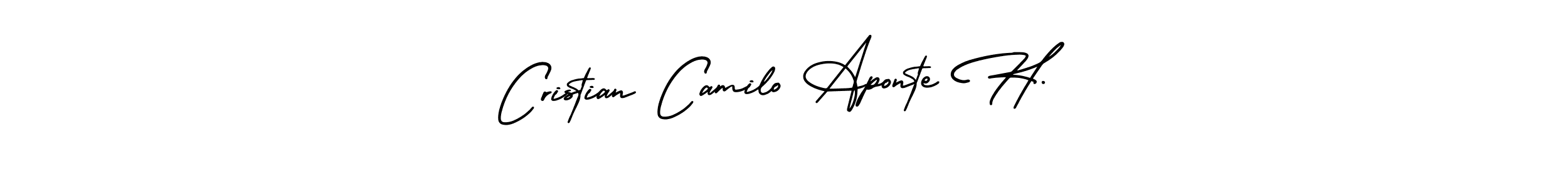 Similarly AmerikaSignatureDemo-Regular is the best handwritten signature design. Signature creator online .You can use it as an online autograph creator for name Cristian Camilo Aponte H.. Cristian Camilo Aponte H. signature style 3 images and pictures png