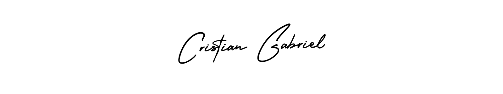 You should practise on your own different ways (AmerikaSignatureDemo-Regular) to write your name (Cristian Gabriel) in signature. don't let someone else do it for you. Cristian Gabriel signature style 3 images and pictures png