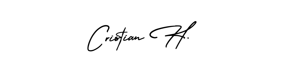 Design your own signature with our free online signature maker. With this signature software, you can create a handwritten (AmerikaSignatureDemo-Regular) signature for name Cristian H.. Cristian H. signature style 3 images and pictures png