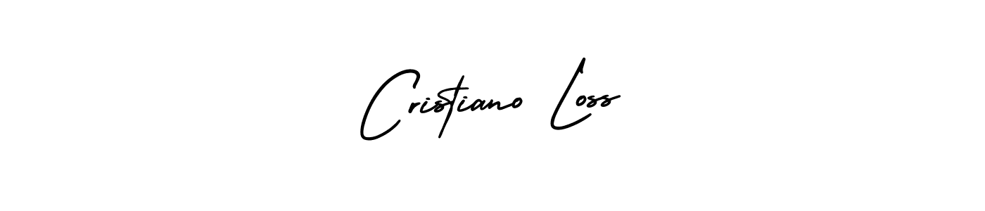 How to make Cristiano Loss name signature. Use AmerikaSignatureDemo-Regular style for creating short signs online. This is the latest handwritten sign. Cristiano Loss signature style 3 images and pictures png