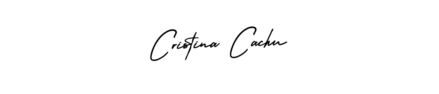 Create a beautiful signature design for name Cristina Cachu. With this signature (AmerikaSignatureDemo-Regular) fonts, you can make a handwritten signature for free. Cristina Cachu signature style 3 images and pictures png