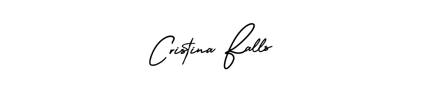 Cristina Falls stylish signature style. Best Handwritten Sign (AmerikaSignatureDemo-Regular) for my name. Handwritten Signature Collection Ideas for my name Cristina Falls. Cristina Falls signature style 3 images and pictures png