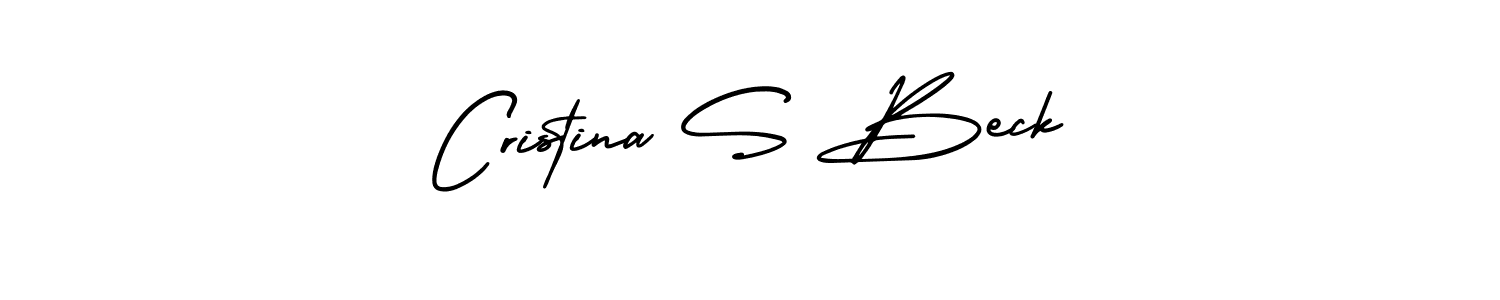 Make a beautiful signature design for name Cristina S Beck. With this signature (AmerikaSignatureDemo-Regular) style, you can create a handwritten signature for free. Cristina S Beck signature style 3 images and pictures png
