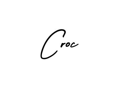 The best way (AmerikaSignatureDemo-Regular) to make a short signature is to pick only two or three words in your name. The name Croc include a total of six letters. For converting this name. Croc signature style 3 images and pictures png