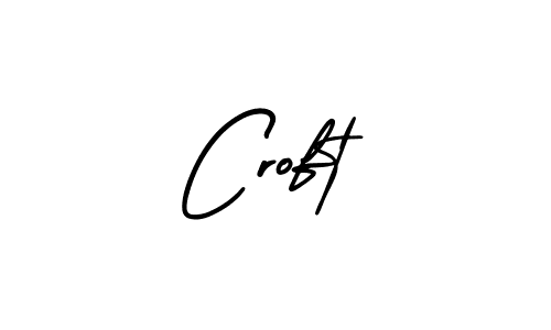 How to make Croft name signature. Use AmerikaSignatureDemo-Regular style for creating short signs online. This is the latest handwritten sign. Croft signature style 3 images and pictures png