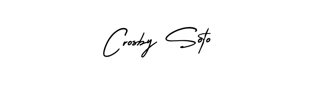 Design your own signature with our free online signature maker. With this signature software, you can create a handwritten (AmerikaSignatureDemo-Regular) signature for name Crosby Soto. Crosby Soto signature style 3 images and pictures png
