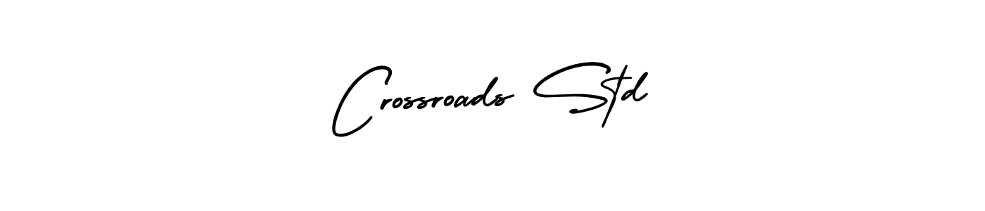 Use a signature maker to create a handwritten signature online. With this signature software, you can design (AmerikaSignatureDemo-Regular) your own signature for name Crossroads Std. Crossroads Std signature style 3 images and pictures png