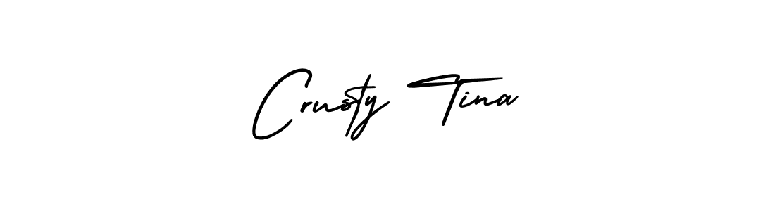 Make a beautiful signature design for name Crusty Tina. With this signature (AmerikaSignatureDemo-Regular) style, you can create a handwritten signature for free. Crusty Tina signature style 3 images and pictures png