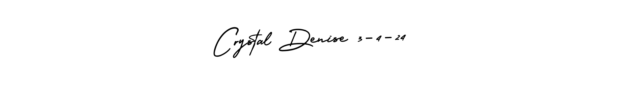 Design your own signature with our free online signature maker. With this signature software, you can create a handwritten (AmerikaSignatureDemo-Regular) signature for name Crystal Denise 3-4-24. Crystal Denise 3-4-24 signature style 3 images and pictures png