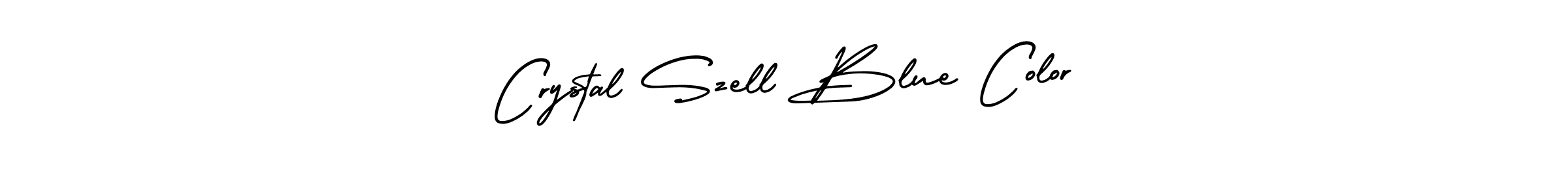 How to make Crystal Szell Blue Color name signature. Use AmerikaSignatureDemo-Regular style for creating short signs online. This is the latest handwritten sign. Crystal Szell Blue Color signature style 3 images and pictures png
