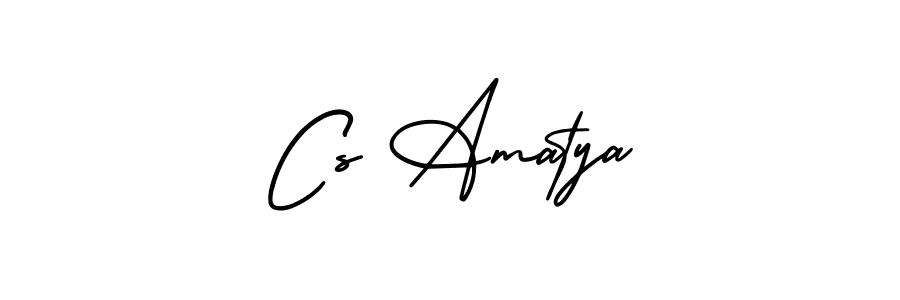 How to make Cs Amatya signature? AmerikaSignatureDemo-Regular is a professional autograph style. Create handwritten signature for Cs Amatya name. Cs Amatya signature style 3 images and pictures png
