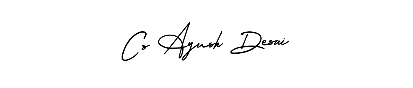 The best way (AmerikaSignatureDemo-Regular) to make a short signature is to pick only two or three words in your name. The name Cs Ayush Desai include a total of six letters. For converting this name. Cs Ayush Desai signature style 3 images and pictures png