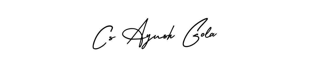 Create a beautiful signature design for name Cs Ayush Gola. With this signature (AmerikaSignatureDemo-Regular) fonts, you can make a handwritten signature for free. Cs Ayush Gola signature style 3 images and pictures png