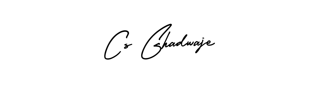 Similarly AmerikaSignatureDemo-Regular is the best handwritten signature design. Signature creator online .You can use it as an online autograph creator for name Cs Ghadwaje. Cs Ghadwaje signature style 3 images and pictures png