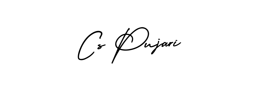 How to Draw Cs Pujari signature style? AmerikaSignatureDemo-Regular is a latest design signature styles for name Cs Pujari. Cs Pujari signature style 3 images and pictures png