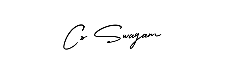 This is the best signature style for the Cs Swayam name. Also you like these signature font (AmerikaSignatureDemo-Regular). Mix name signature. Cs Swayam signature style 3 images and pictures png