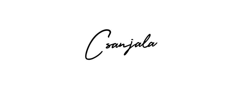 if you are searching for the best signature style for your name Csanjala. so please give up your signature search. here we have designed multiple signature styles  using AmerikaSignatureDemo-Regular. Csanjala signature style 3 images and pictures png