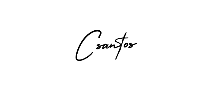 Csantos stylish signature style. Best Handwritten Sign (AmerikaSignatureDemo-Regular) for my name. Handwritten Signature Collection Ideas for my name Csantos. Csantos signature style 3 images and pictures png