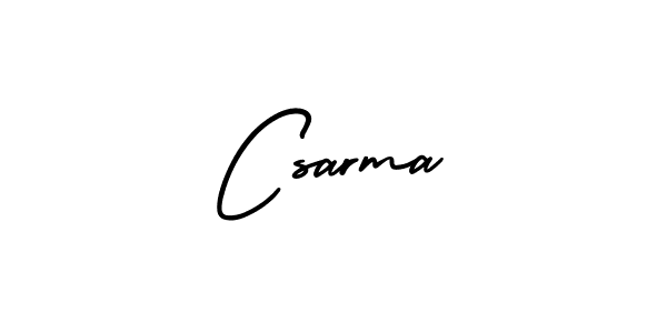 How to make Csarma name signature. Use AmerikaSignatureDemo-Regular style for creating short signs online. This is the latest handwritten sign. Csarma signature style 3 images and pictures png