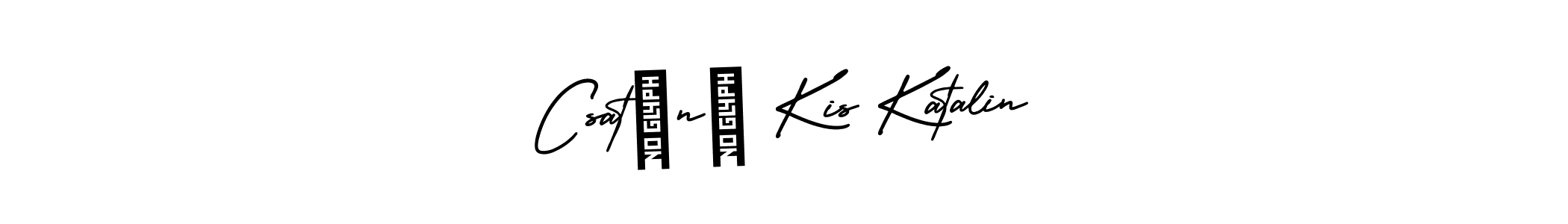 Use a signature maker to create a handwritten signature online. With this signature software, you can design (AmerikaSignatureDemo-Regular) your own signature for name Csatóné Kis Katalin. Csatóné Kis Katalin signature style 3 images and pictures png