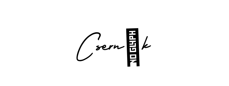 You should practise on your own different ways (AmerikaSignatureDemo-Regular) to write your name (Csernák) in signature. don't let someone else do it for you. Csernák signature style 3 images and pictures png