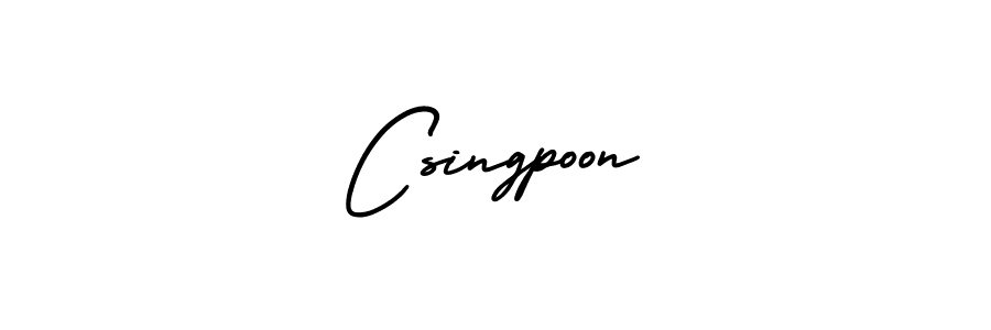 Also we have Csingpoon name is the best signature style. Create professional handwritten signature collection using AmerikaSignatureDemo-Regular autograph style. Csingpoon signature style 3 images and pictures png