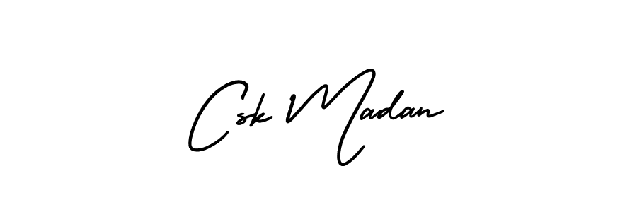 Create a beautiful signature design for name Csk Madan. With this signature (AmerikaSignatureDemo-Regular) fonts, you can make a handwritten signature for free. Csk Madan signature style 3 images and pictures png