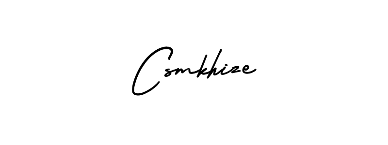 Make a beautiful signature design for name Csmkhize. With this signature (AmerikaSignatureDemo-Regular) style, you can create a handwritten signature for free. Csmkhize signature style 3 images and pictures png
