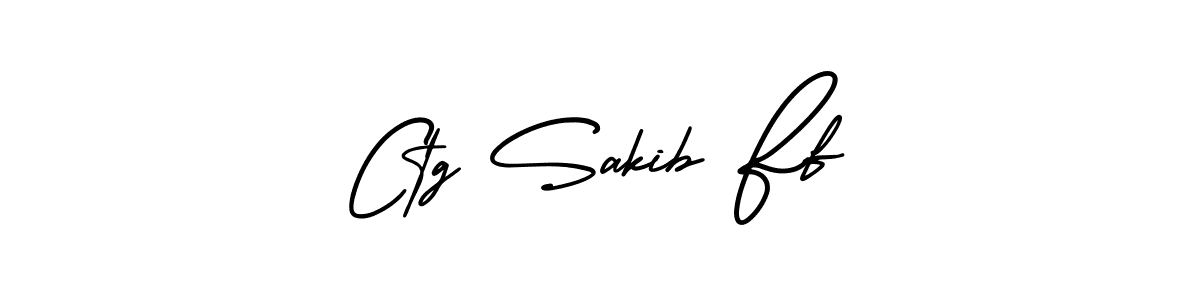 Ctg Sakib Ff stylish signature style. Best Handwritten Sign (AmerikaSignatureDemo-Regular) for my name. Handwritten Signature Collection Ideas for my name Ctg Sakib Ff. Ctg Sakib Ff signature style 3 images and pictures png