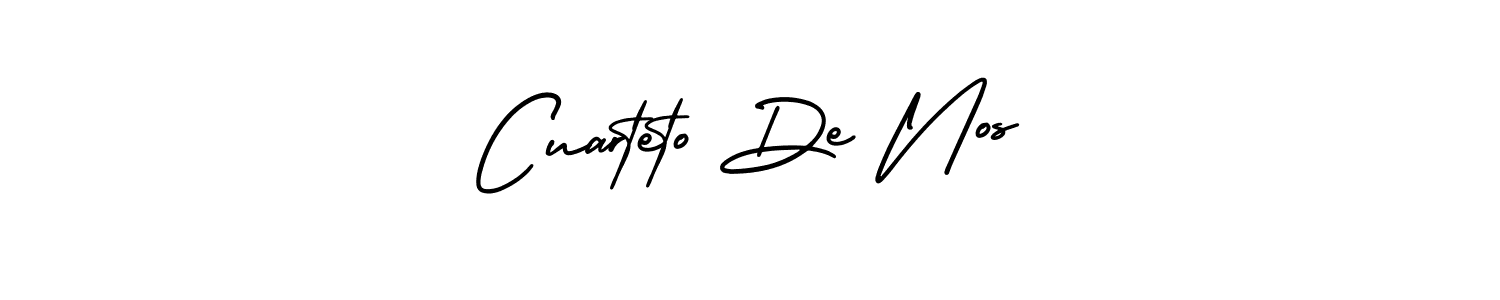 You should practise on your own different ways (AmerikaSignatureDemo-Regular) to write your name (Cuarteto De Nos) in signature. don't let someone else do it for you. Cuarteto De Nos signature style 3 images and pictures png