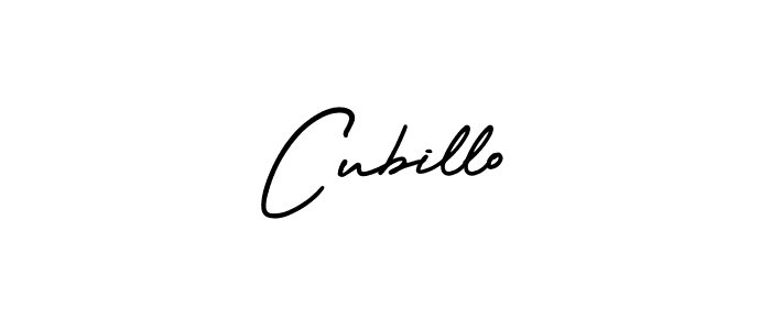 Cubillo stylish signature style. Best Handwritten Sign (AmerikaSignatureDemo-Regular) for my name. Handwritten Signature Collection Ideas for my name Cubillo. Cubillo signature style 3 images and pictures png