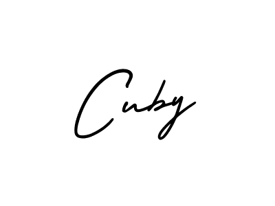 How to make Cuby signature? AmerikaSignatureDemo-Regular is a professional autograph style. Create handwritten signature for Cuby name. Cuby signature style 3 images and pictures png