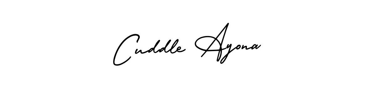 Make a beautiful signature design for name Cuddle Ayona. With this signature (AmerikaSignatureDemo-Regular) style, you can create a handwritten signature for free. Cuddle Ayona signature style 3 images and pictures png