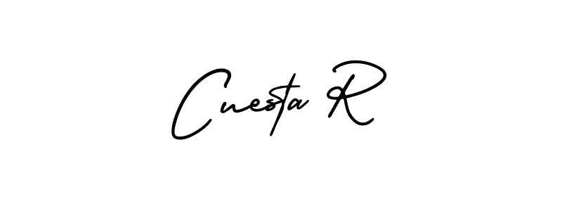 Create a beautiful signature design for name Cuesta R. With this signature (AmerikaSignatureDemo-Regular) fonts, you can make a handwritten signature for free. Cuesta R signature style 3 images and pictures png