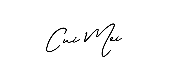 The best way (AmerikaSignatureDemo-Regular) to make a short signature is to pick only two or three words in your name. The name Cui Mei include a total of six letters. For converting this name. Cui Mei signature style 3 images and pictures png