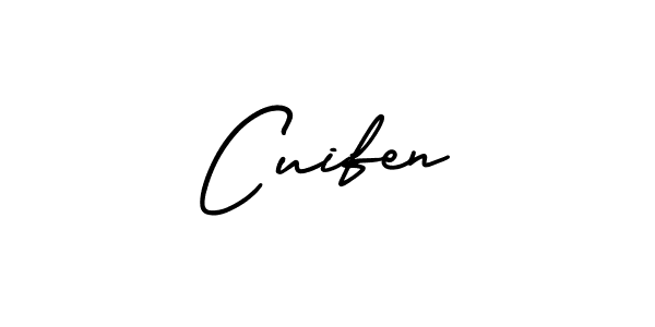The best way (AmerikaSignatureDemo-Regular) to make a short signature is to pick only two or three words in your name. The name Cuifen include a total of six letters. For converting this name. Cuifen signature style 3 images and pictures png