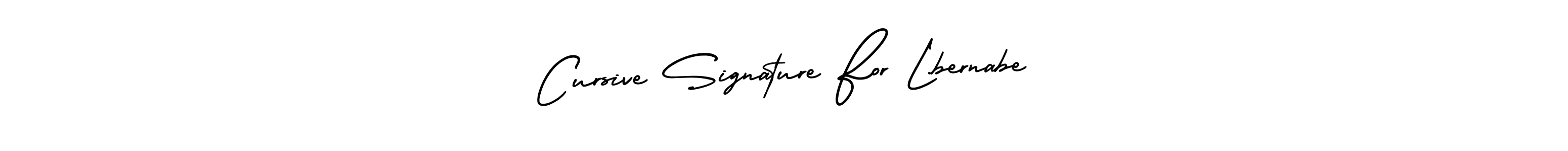 Also we have Cursive Signature For L.bernabe name is the best signature style. Create professional handwritten signature collection using AmerikaSignatureDemo-Regular autograph style. Cursive Signature For L.bernabe signature style 3 images and pictures png