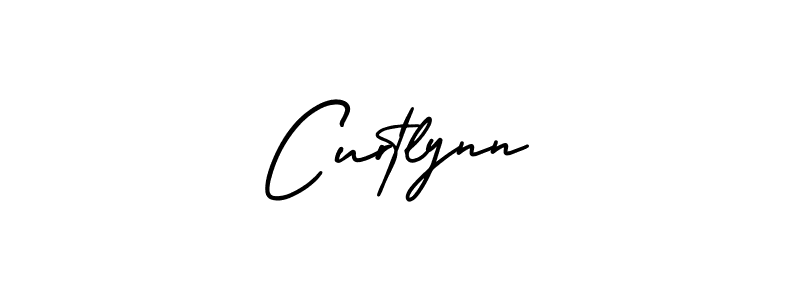 The best way (AmerikaSignatureDemo-Regular) to make a short signature is to pick only two or three words in your name. The name Curtlynn include a total of six letters. For converting this name. Curtlynn signature style 3 images and pictures png